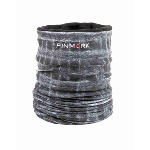 Finmark Finmark MULTIFUNCTIONAL SCARF WITH FLEECE Višenamjenski šal, tamno siva, veličina