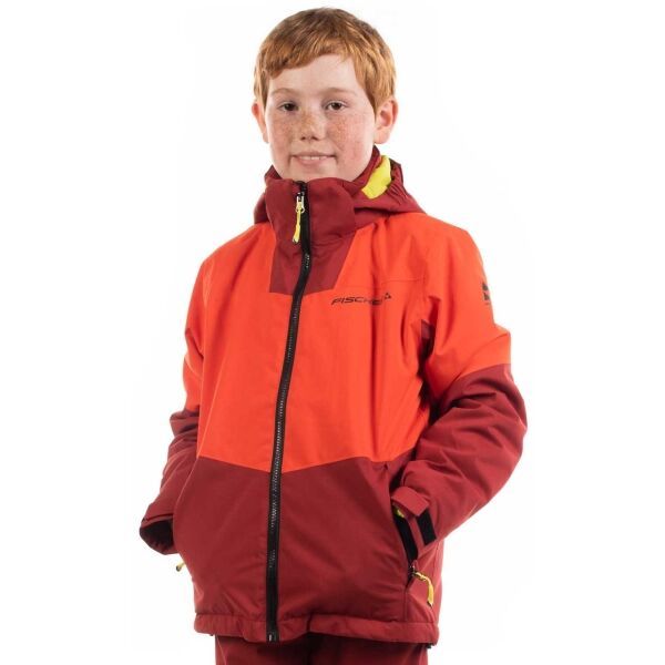 Fischer Fischer BANSKO JR Skijaška jakna za dječake, boja vina, veličina