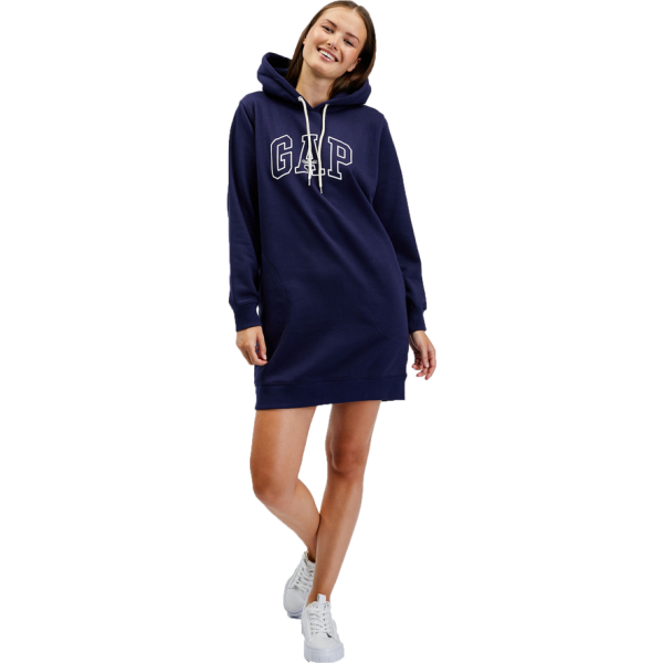 GAP GAP HOODIE DRESS Ženska haljina, tamno plava, veličina