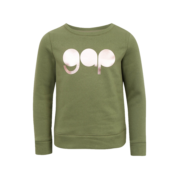 GAP GAP V-DB LOGO CREW Majica za djevojčice, khaki, veličina