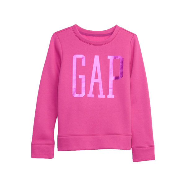 GAP GAP V-DB LOGO CREW Majica za djevojčice, ružičasta, veličina