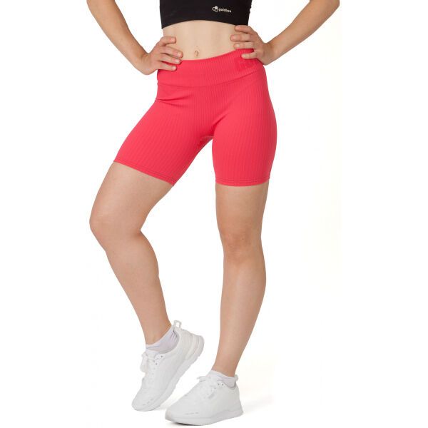 GOLDBEE GOLDBEE BESEAMLESS RIBS SHORTS Ženske kratke hlače, crvena, veličina