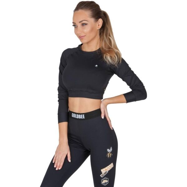 GOLDBEE GOLDBEE CROP-TOP BECLASSIC Ženski crop top, crna, veličina