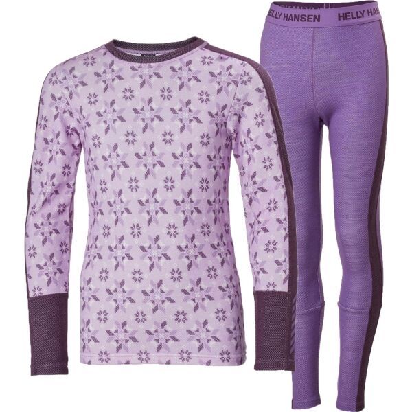 Helly Hansen Helly Hansen JR GRAPHIC LIFA MERINO SET Junior funkcijski set, boja vina, veličina