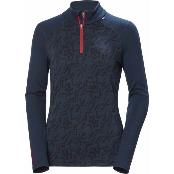 Helly Hansen Helly Hansen W LIFA MERINO MIDWEIGHT GRAPHI Ženska Merino majica, tamno plava, veličina