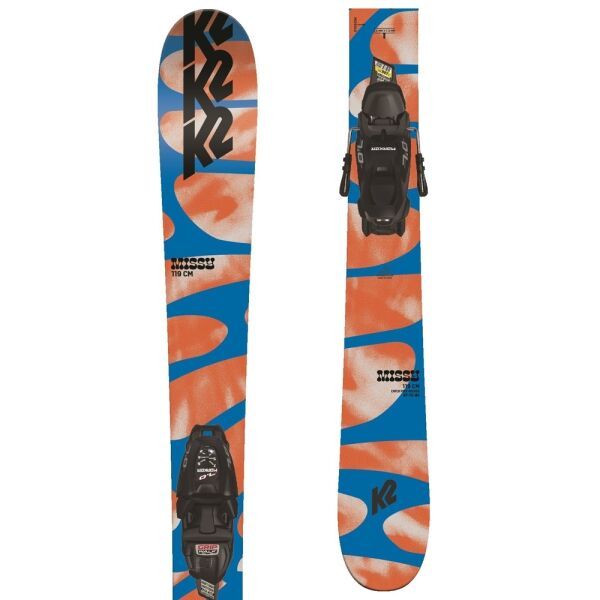 K2 K2 MISSY + FDT 7.0 Dječje skije s vezovima, narančasta, veličina