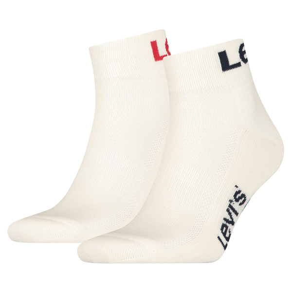 Levi's&reg; Levi's&reg; MID CUT SPORT LOGO 2P Uniseks čarape, bijela, veličina