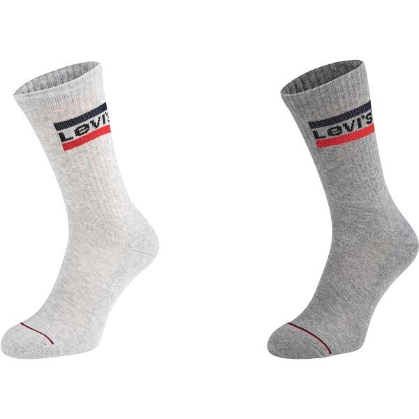 Levi's&reg; Levi's&reg; MID CUT SPRTWR LOGO 2P Čarape, siva, veličina
