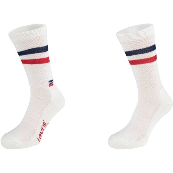Levi's&reg; Levi's&reg; REG CUT RETRO SPORT STRIPES 2P Uniseks čarape, bijela, veličina