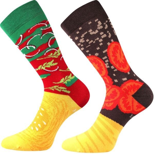 Lonka Lonka HAMBURGER 2PACK Unisex čarape, žuta, veličina