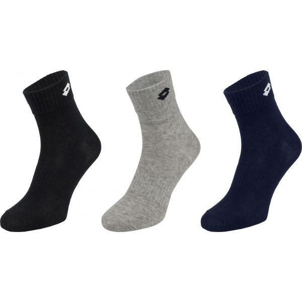 Lotto Lotto PLAYER MIDI SOCKS 3P Komplet čarapa, crna, veličina