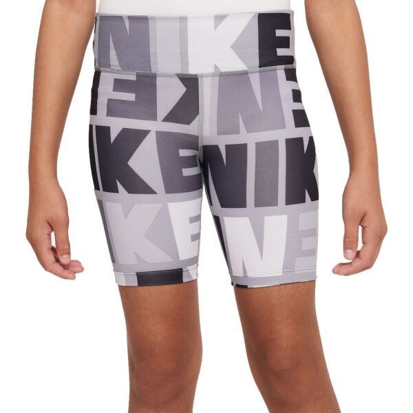 Nike Nike DF ONE BKE SHRT LOGO PRNT Elastične kratke hlače za djevojčice, siva, veličina