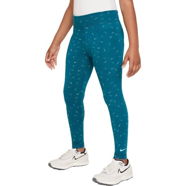 Nike Nike NSW ESSNTL MR TGHT LOGO PRNT Tajice za djevojčice, plava, veličina