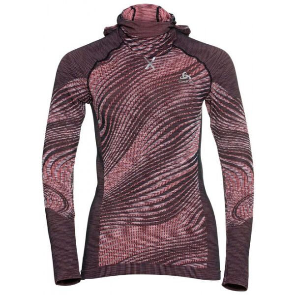 Odlo Odlo BL TOP WITH FACEMASK L/S BLACKCOMB ECO Funkcionalna majica s integriranom fantomkom, boja lososa, veličina