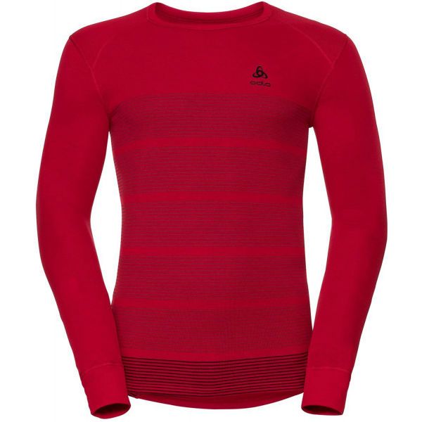 Odlo Odlo L/S CREW NECK GOD JUL PRINT Muška funkcionalna majica, crvena, veličina