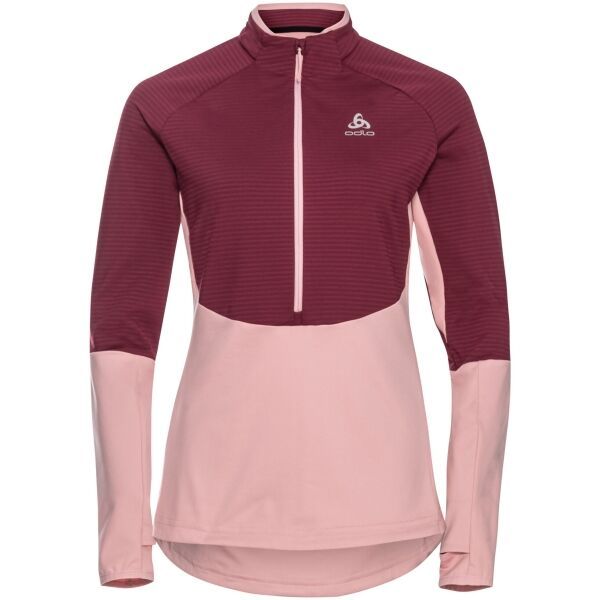 Odlo Odlo MIDLAYER 1/2 ZIP SESVENNA SL Ženska majica, ružičasta, veličina