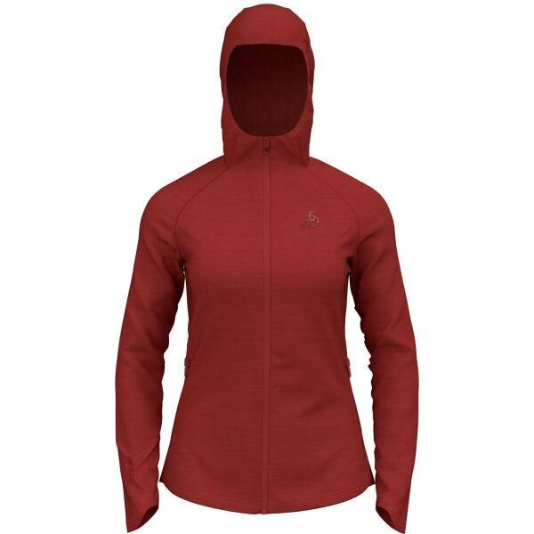 Odlo Odlo W ASCENT PW 220 MID LAYER HOODY Ženska majica, crvena, veličina