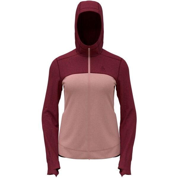 Odlo Odlo W PERFORMANCE WOOL X-WARM HOODY Ženska majica, boja lososa, veličina