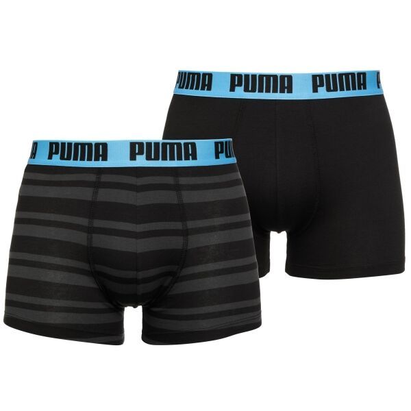 Puma Puma HERITAGE STRIPE BOXER 2P Muške bokserice, crna, veličina