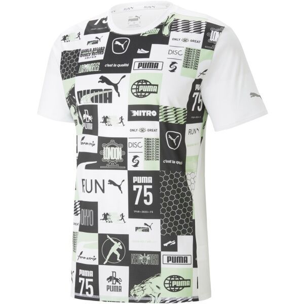 Puma Puma RUN FAVORITE AOP TEE M Muška majica, bijela, veličina