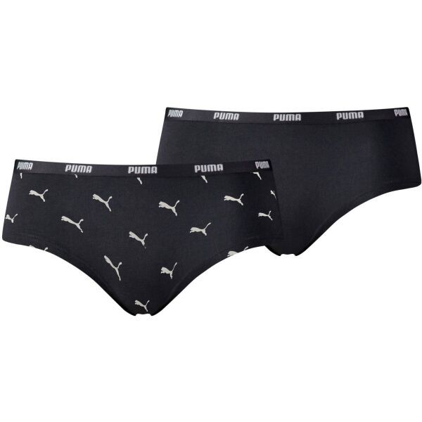 Puma Puma WOMEN PRINTED HIPSTER 2P PACKED Žensko donje rublje, crna, veličina