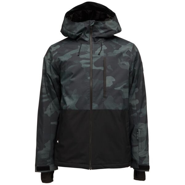 Quiksilver Quiksilver MISSION PRINTED BLOCK Muška skijaška jakna, crna, veličina