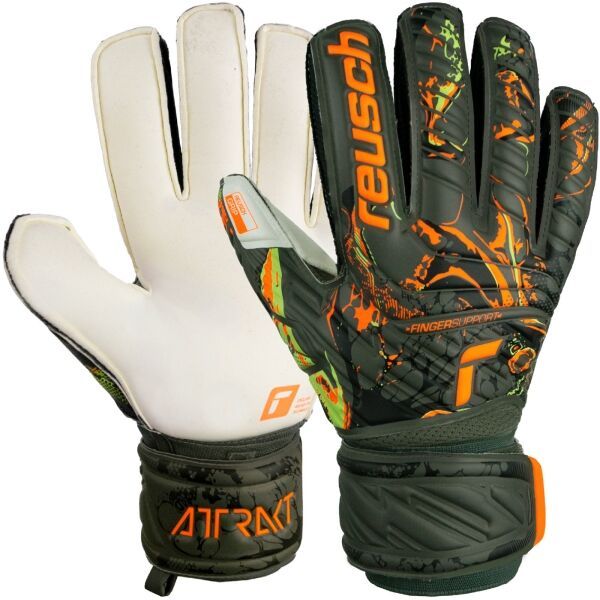 Reusch Reusch ATTRAKT GRIP FINGER SUPPORT Golmanske rukavice, khaki, veličina