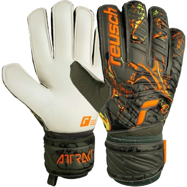 Reusch Reusch ATTRAKT SOLID Muške golmanske rukavice, khaki, veličina