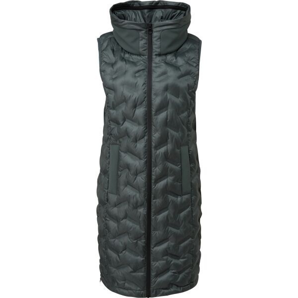 s.Oliver s.Oliver RL OUTDOOR WAISTCOAT Dugi prošiveni prsluk, tamno zelena, veličina