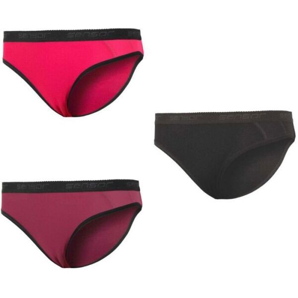 Sensor Sensor DOUBLE FACE 3-PACK Ženske sportske gaćice, crvena, veličina