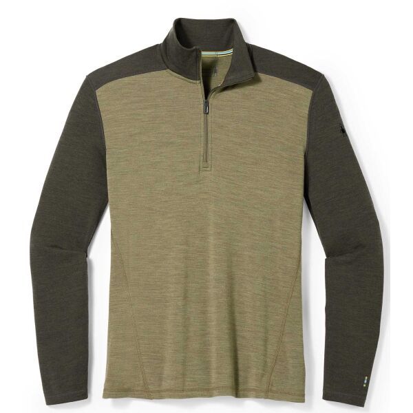 Smartwool Smartwool M CLASSIC THERMAL MERINO BL 1/4 ZB Muška majica, khaki, veličina