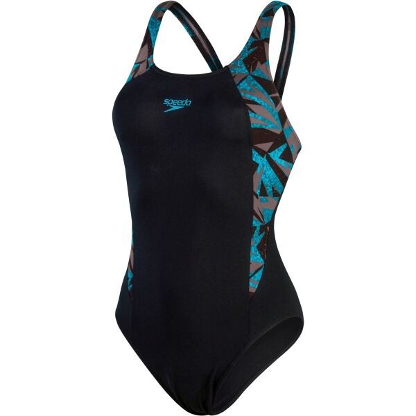 Speedo Speedo HYPER BOOM SPLICE MUSCLEBACK Ženski jednodijelni sportski kupaći kostim, crna, veličina