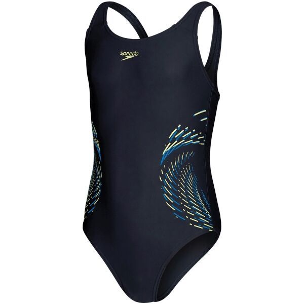 Speedo Speedo PLASTISOL PLACEMNET MUSCLEBACK Jednodijelni kupaći kostim za djevojčice, tamno plava, veličina