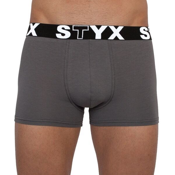 Styx Styx MEN'S BOXERS SPORTS RUBBER Muške bokserice, tamno siva, veličina