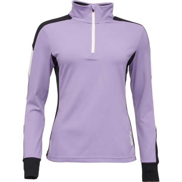 Swix Swix TISTA 1/2 MID LAYER W Funkcionalna dukserica s ovratnikom, ljubičasta, veličina