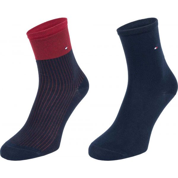 Tommy Hilfiger Tommy Hilfiger WOMEN 2P TENCEL SHORT SOCK COLORBLOCK Ženske čarape, tamno plava, veličina