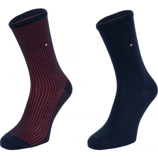 Tommy Hilfiger Tommy Hilfiger WOMEN SEASONAL TENCEL SOCK 2P RIB Ženske čarape, tamno plava, veličina