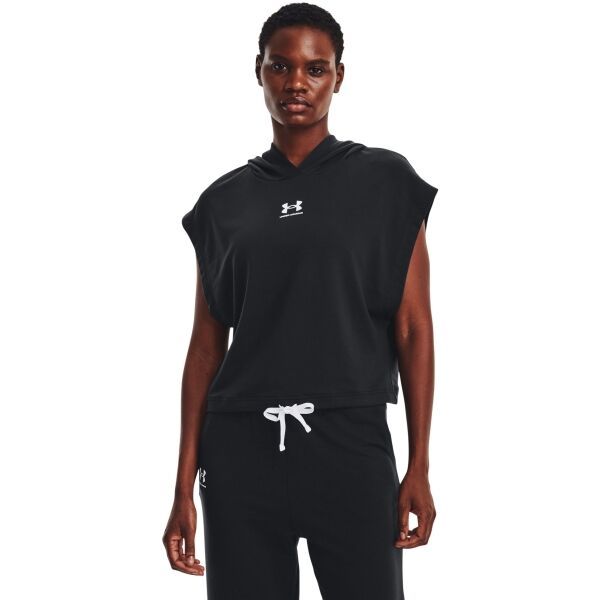 Under Armour Under Armour UA RIVAL TERRY SS HOODIE Ženska fitness majica, crna, veličina