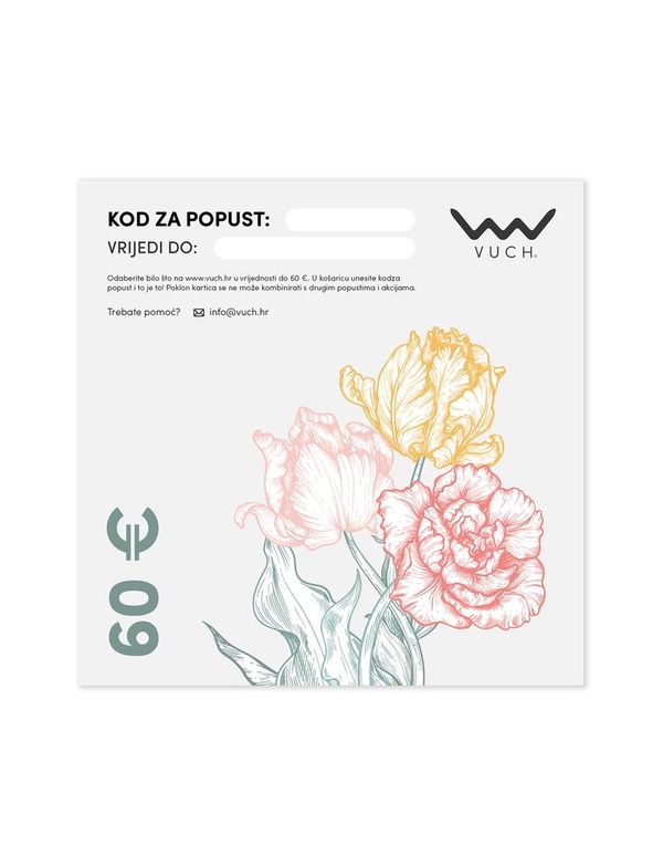VUCH VUCH E-poklon kartice 60 €