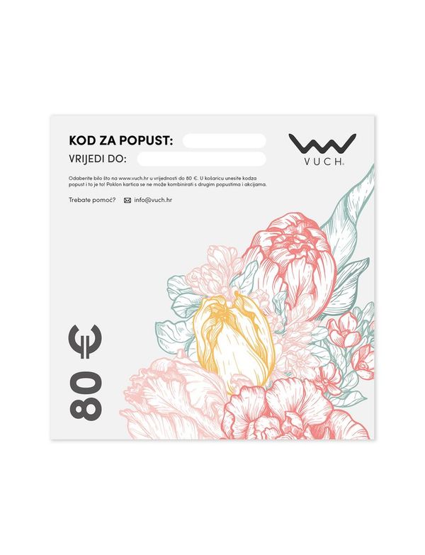 VUCH VUCH E-poklon kartice 80 €