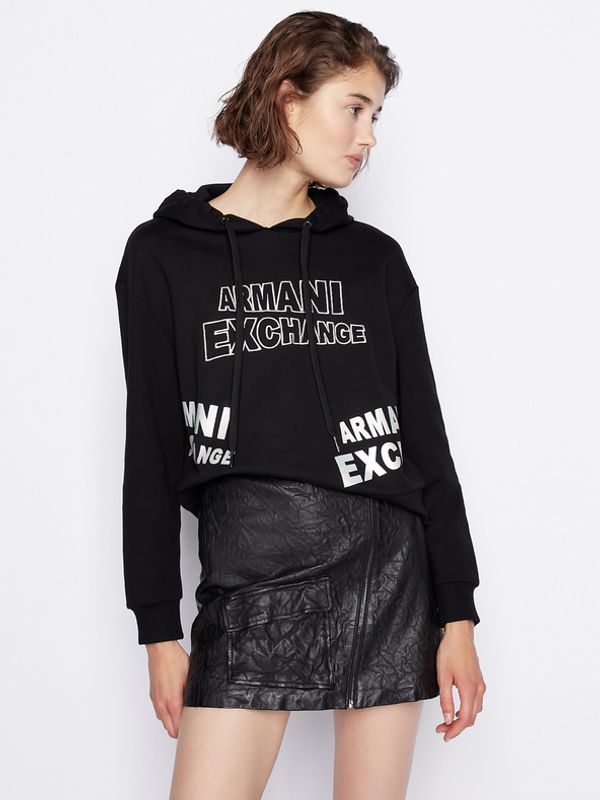 Armani Exchange Armani Exchange Majica dugih rukava crna