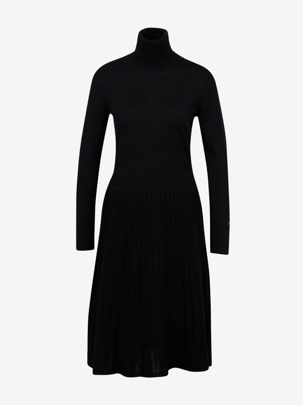 Calvin Klein Jeans Calvin Klein Jeans Superfine Wool Flare Haljina crna