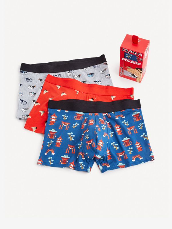 Celio Celio 3-pack Bokserice crvena