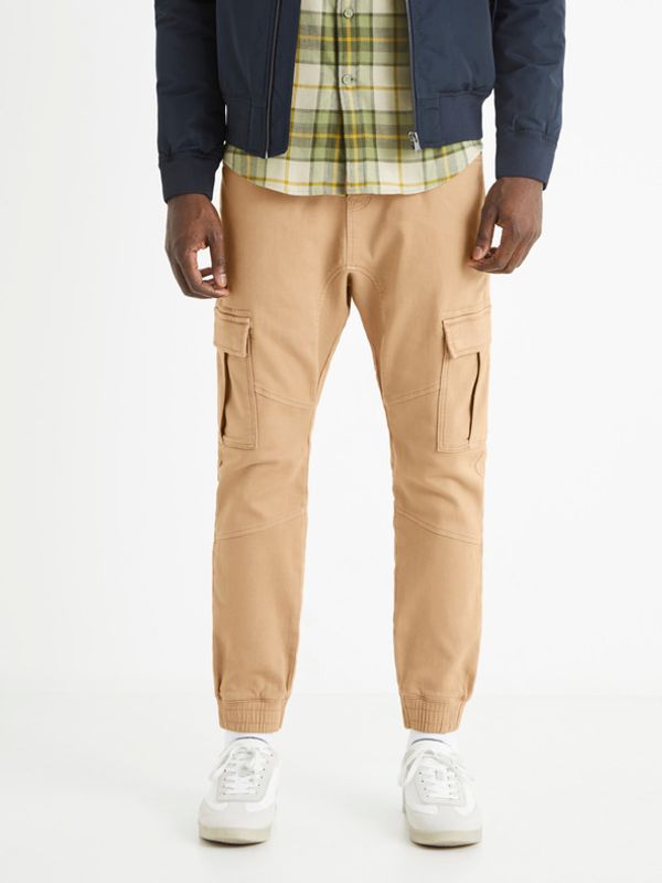 Celio Celio Cargo Hlače bež