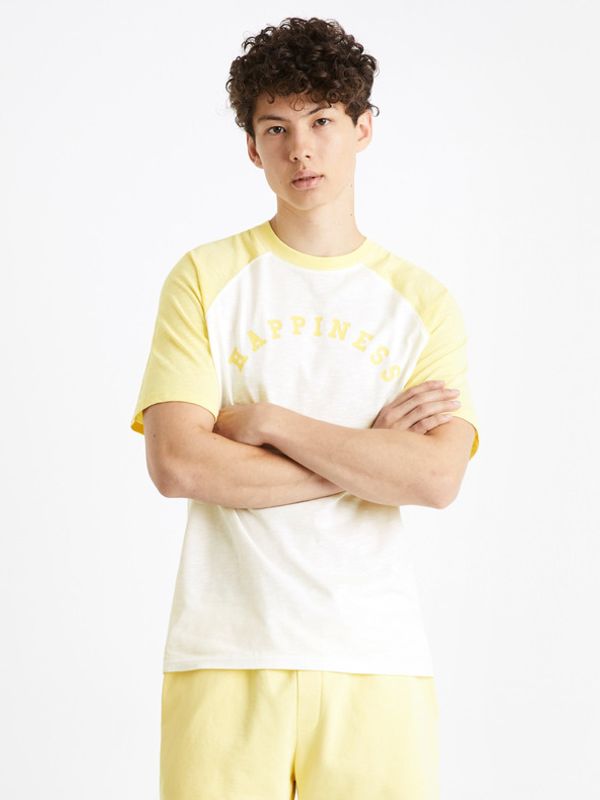 Celio Celio Ceraglan Happiness Majica bijela