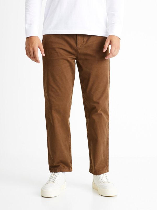 Celio Celio Cochicrop Hlače smeđa