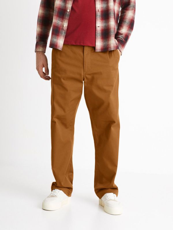 Celio Celio Coloose1 Hlače smeđa