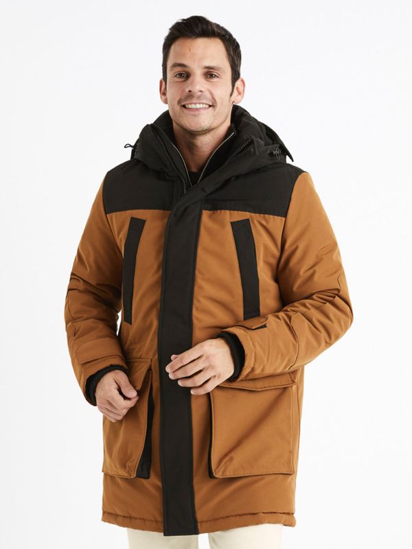 Celio Celio Cubicol Parka smeđa