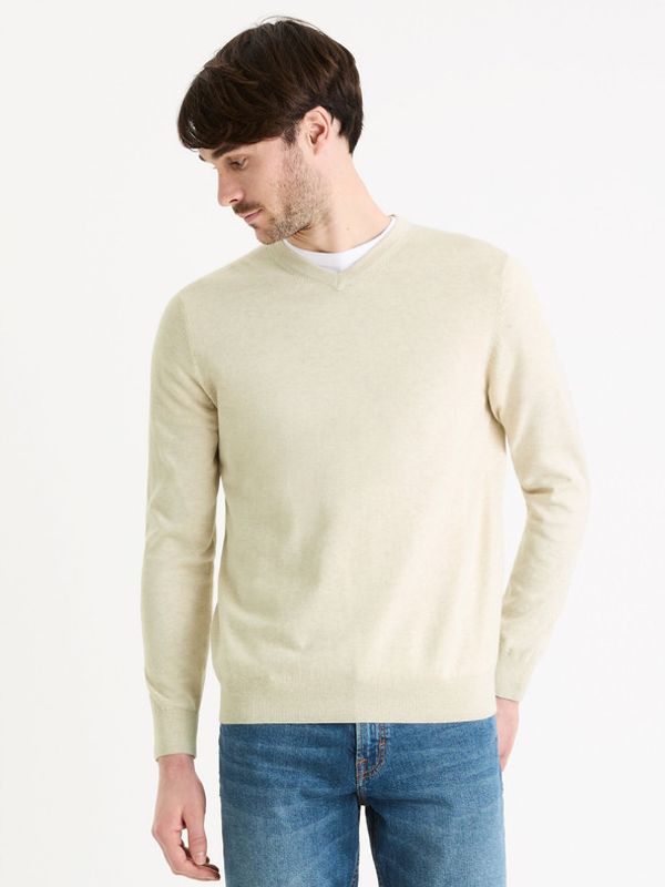 Celio Celio Decotonv Džemper bijela
