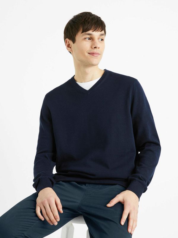 Celio Celio Decotonv Džemper plava